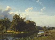 Albert Bierstadt A River Landscape, Westphalia Germany oil painting artist